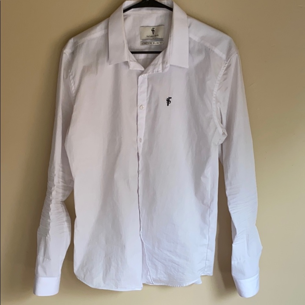 Slim fit stretch dress shirt